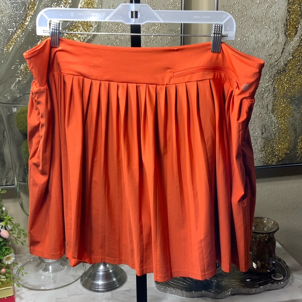 adidas Women's A-Line Skirt in Bold Orange - Picture 2 of 11